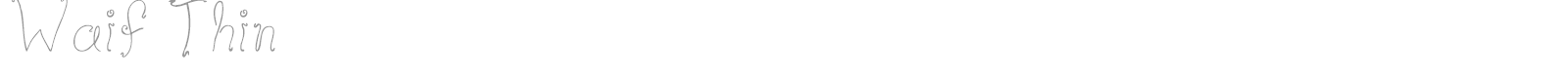 Waif Thin font preview